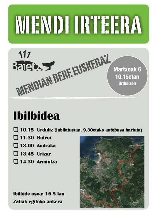 Mendi irteera Koixi Euskara Taldearekin