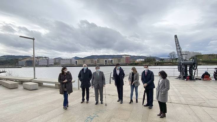 Oinez edo bizikletaz mugitzeko bulebarra eraikiko dute Bilbo eta Getxo aldean, itsasadarrean