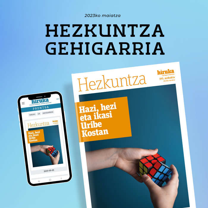 Irakurgai dago HIRUKAren maiatzeko hezkuntzako aldizkari berezia!