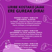 Jaietako indarkeria matxistaren aurkako prebentzio kanpainia egingo dute Uribe Kostan