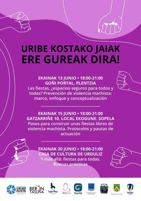 Jaietako indarkeria matxistaren aurkako prebentzio kanpainia egingo dute Uribe Kostan