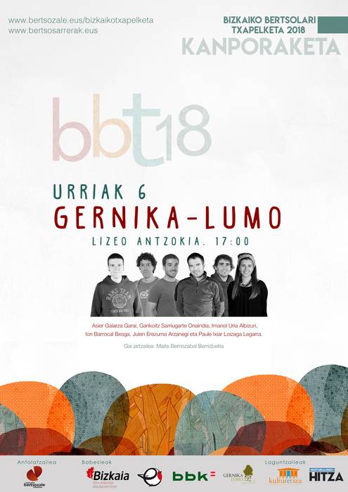 Gernika-Lumon jokatuko da Bizkaiko Bertsolari Txapelketako lehenengo kanporaketa
