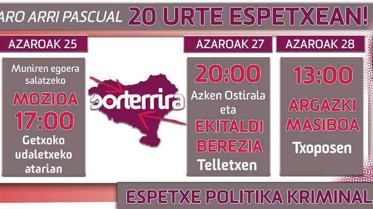 Datorren asteko ekimenen egutegia. Muni sorterrira!