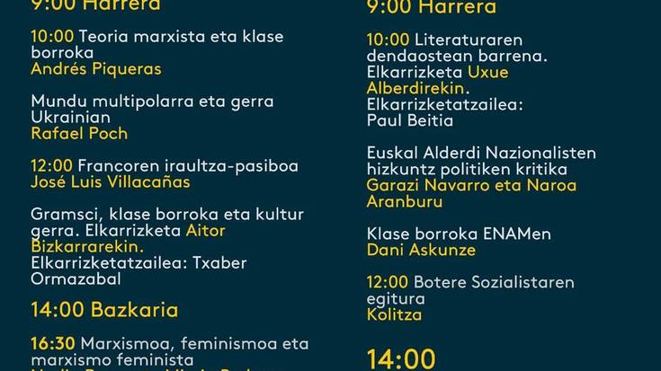 Ikasle Abertzaleak taldeak Herri Unibertsitate Nazionala antolatu du Leioako EHUn
