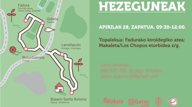 Hezeguneak ibilbide toponimikoa
