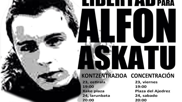 Alfonen askatasuna eskatuko dute asteburuan Getxon