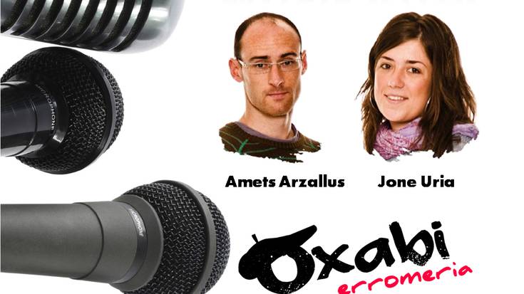 Jone Uria eta Amets Arzallus, bertso-jiraren protagonistak