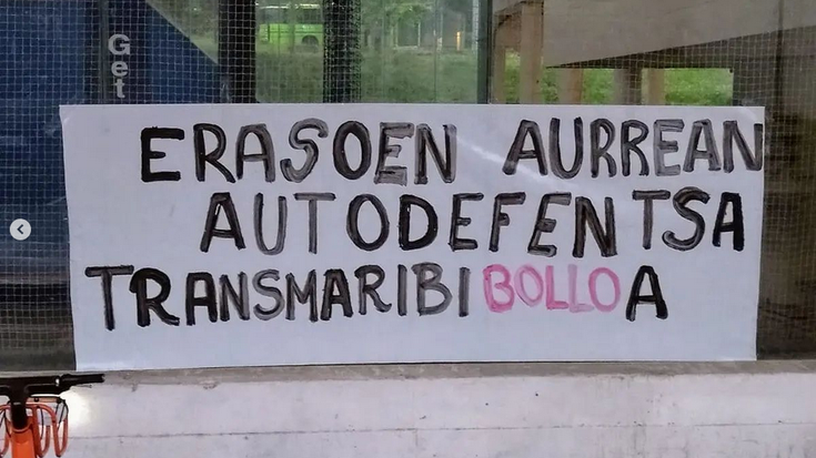 Getxoko Andra Mariko eraso lesbofoboaren izaera "egiturazkoa" dela salatu dute UKatuk, Jaietako Kolektiboak eta Algortako Mugimendu Feministak