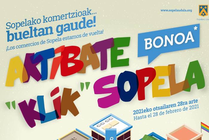 "Aktibate-Sopela" erosketa-bonuen bigarren kanpainari atxikitzeko epea zabalduko dute bihar