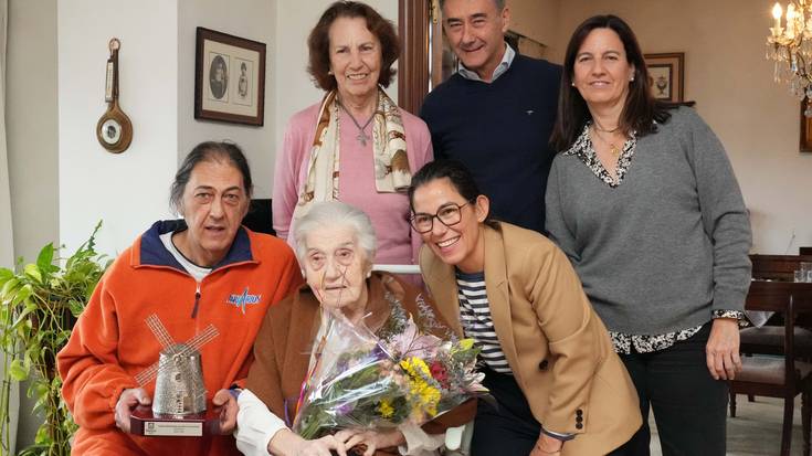 Maria Mercedes Alcorta Filgueira getxoztarra omendu dute bere 100 urtebetetzeagatik