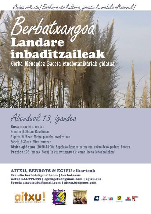 Abenduak 13, igandea, goizean zehar: “Landare inbaditzaileak Uribe Kostan”