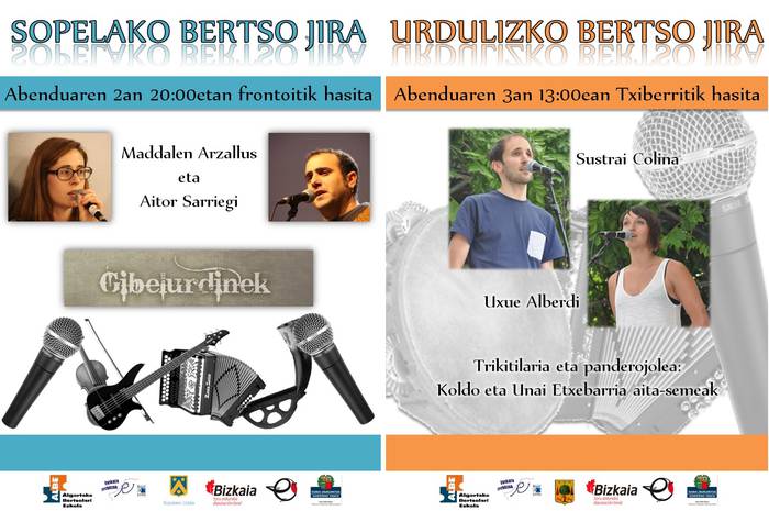 Asteburuan bertso-jira Sopelan eta Urdulizen! 